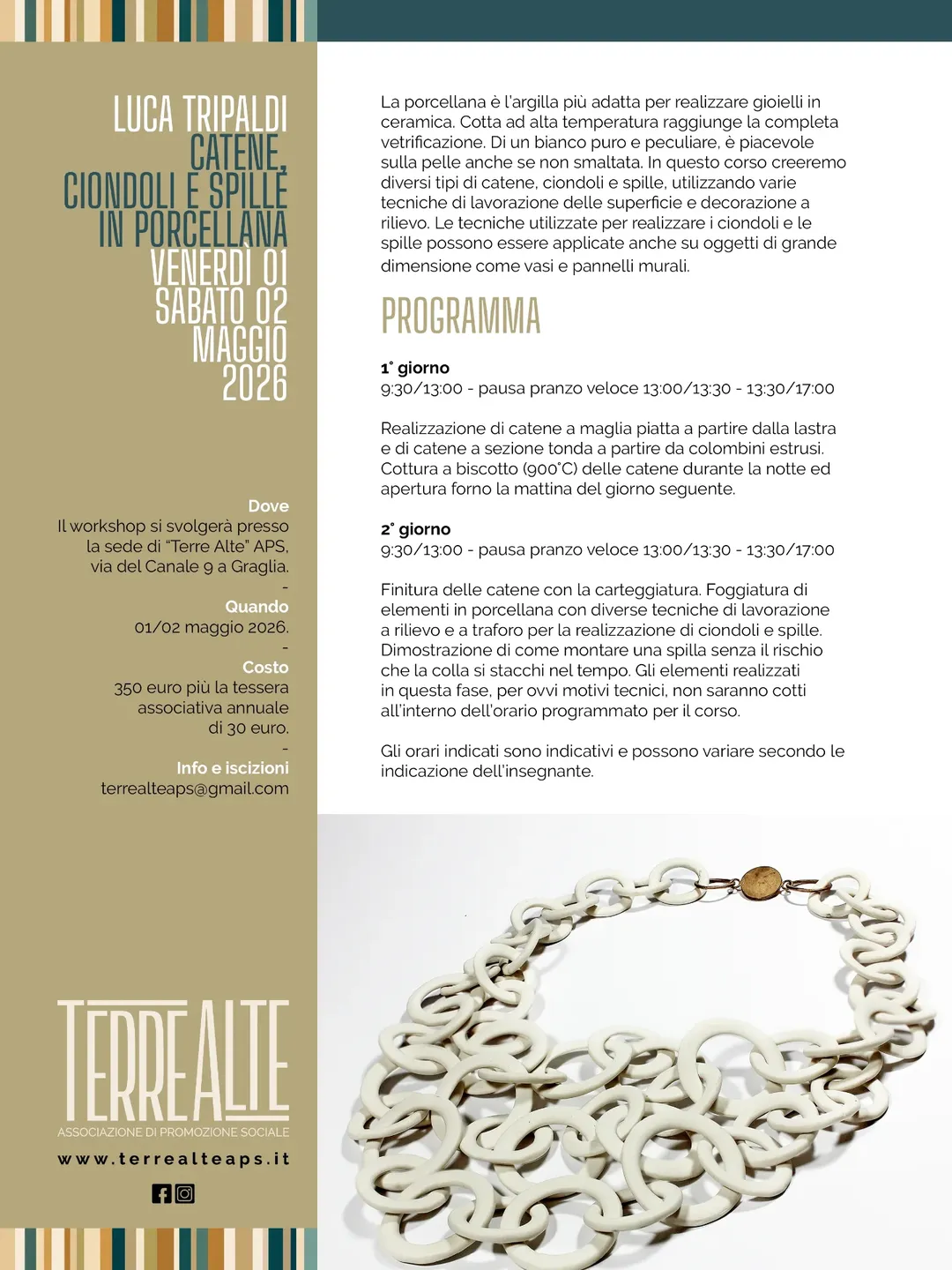 Luca Tripaldi — Catene, Ciondoli e Spille in Porcellana - immagine 2